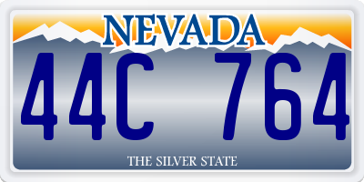 NV license plate 44C764