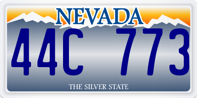 NV license plate 44C773