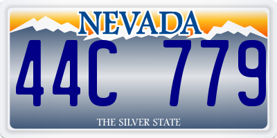 NV license plate 44C779