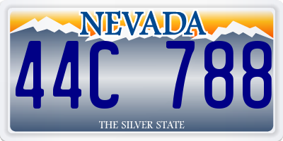 NV license plate 44C788