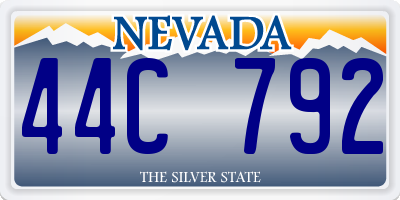 NV license plate 44C792
