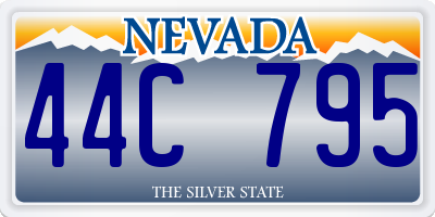 NV license plate 44C795