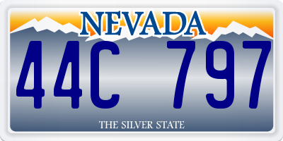 NV license plate 44C797