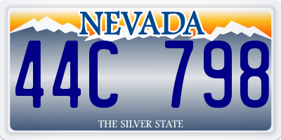 NV license plate 44C798