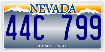NV license plate 44C799