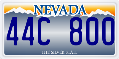 NV license plate 44C800