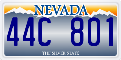 NV license plate 44C801