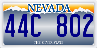 NV license plate 44C802