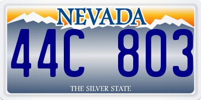 NV license plate 44C803