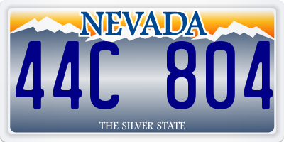 NV license plate 44C804