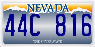 NV license plate 44C816