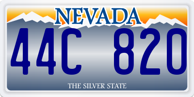 NV license plate 44C820