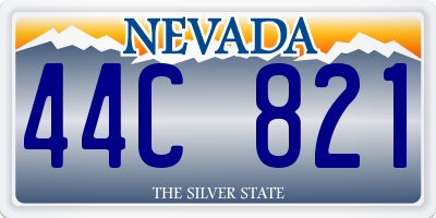 NV license plate 44C821