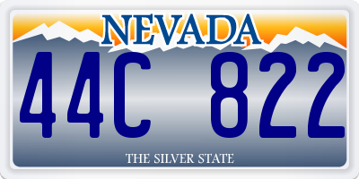 NV license plate 44C822