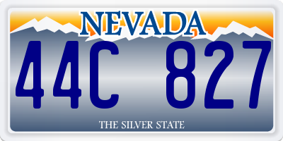 NV license plate 44C827