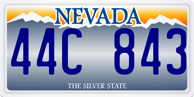 NV license plate 44C843