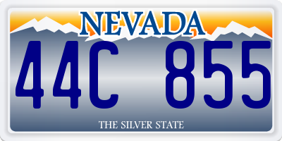 NV license plate 44C855