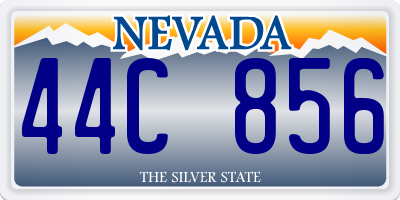 NV license plate 44C856