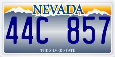 NV license plate 44C857