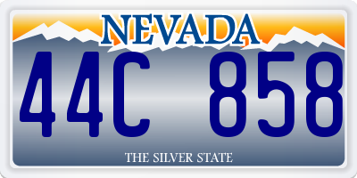 NV license plate 44C858