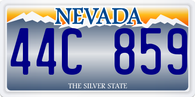NV license plate 44C859