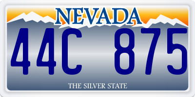 NV license plate 44C875