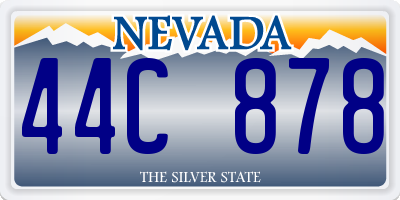 NV license plate 44C878