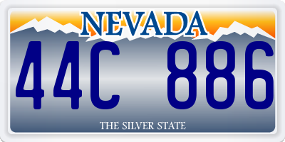 NV license plate 44C886
