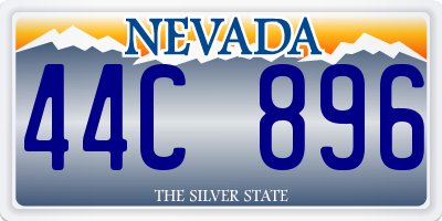 NV license plate 44C896