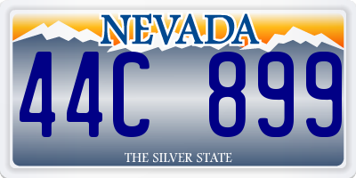 NV license plate 44C899