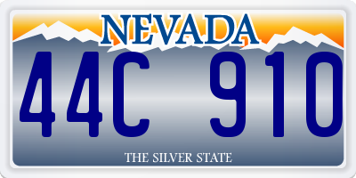 NV license plate 44C910