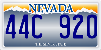 NV license plate 44C920