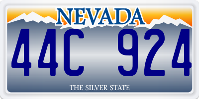 NV license plate 44C924