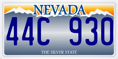 NV license plate 44C930