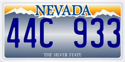 NV license plate 44C933