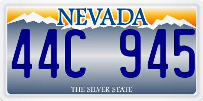 NV license plate 44C945