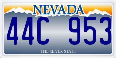 NV license plate 44C953
