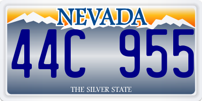 NV license plate 44C955