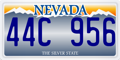 NV license plate 44C956