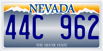 NV license plate 44C962