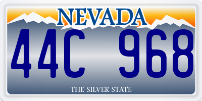 NV license plate 44C968