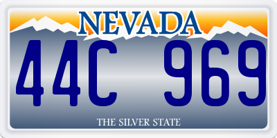 NV license plate 44C969
