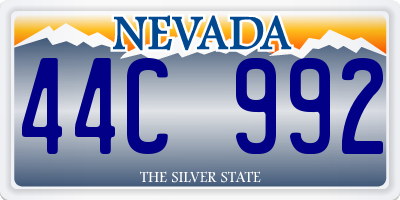 NV license plate 44C992