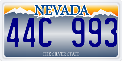 NV license plate 44C993