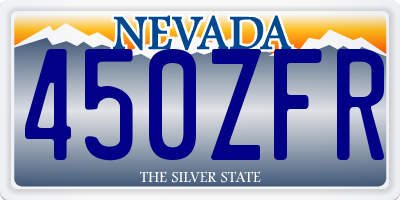 NV license plate 450ZFR