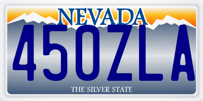 NV license plate 450ZLA