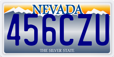 NV license plate 456CZU
