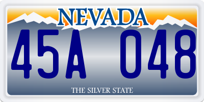 NV license plate 45A048