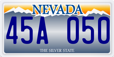 NV license plate 45A050