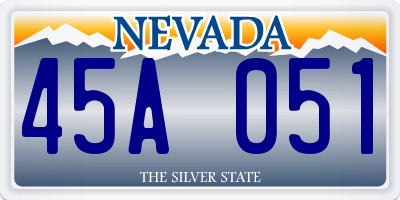 NV license plate 45A051